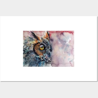 Great horned owl Posters and Art